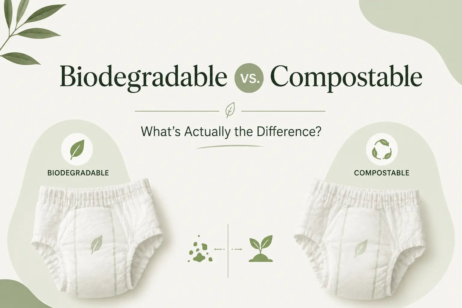 Biodegradable vs Compostable Diapers: What's Actually the Difference?