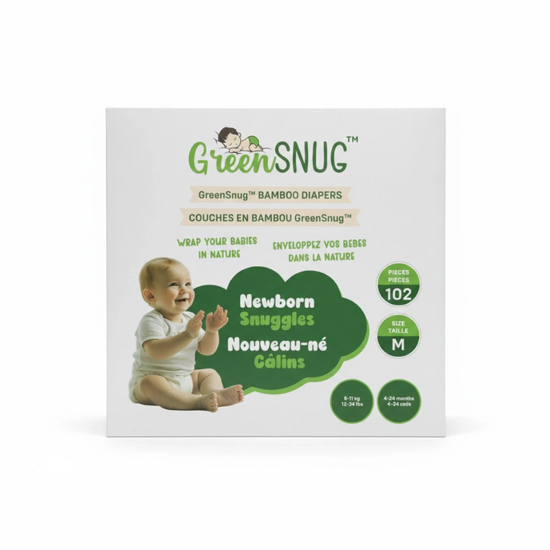Newborn Snuggles Bamboo Diapers M Size | Eco Friendly & Non Toxic Diapers