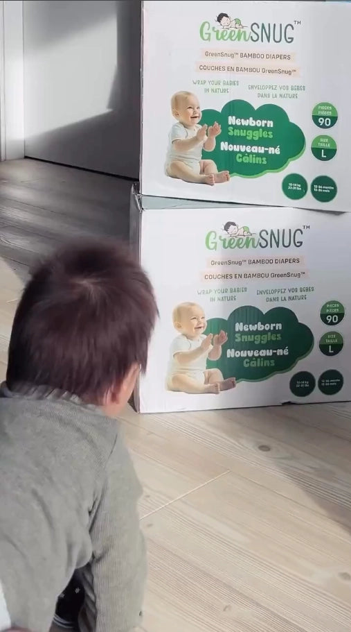 2 Box Bundle Pack M | Newborn Snuggles Bamboo Diapers
